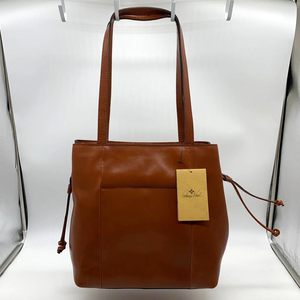 Patricia Nash Everton Slouchy Tote Cinnamon Brown Leather Purse